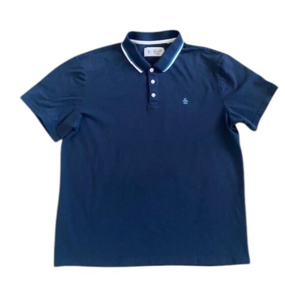 ORIGINAL PENGUIN Men's Navy Blue Polo Shirt XL - Picture 1 of 9